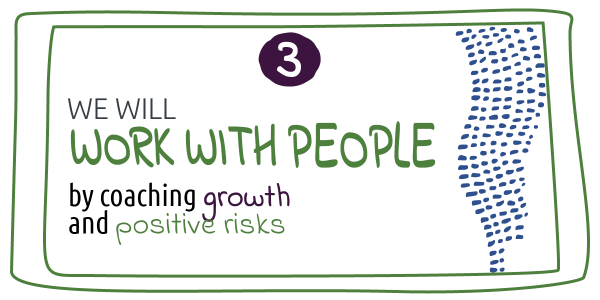 Advantaged Thinking - we will work with people by coaching growth and positive risk